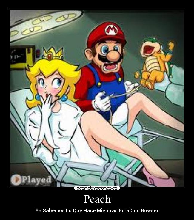 carteles peach mario bowser hace sabemos desmotivaciones