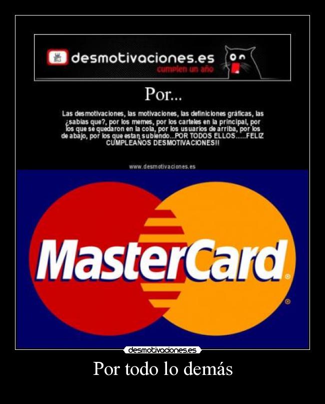 carteles mastercard arenvs principal desmotivaciones