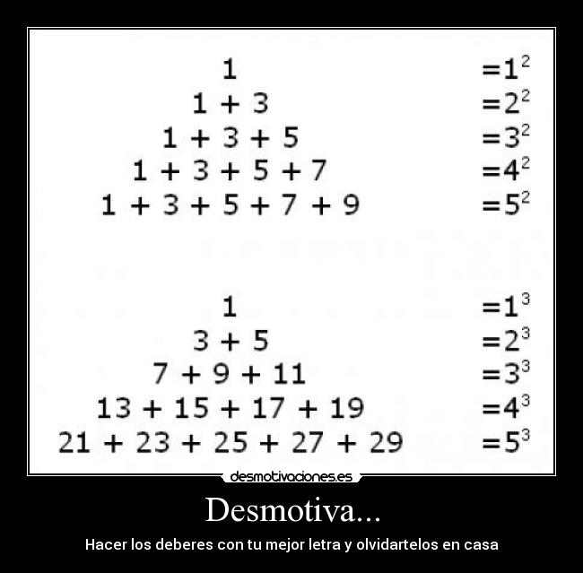 Desmotiva... - Hacer los deberes con tu mejor letra y olvidartelos en casa