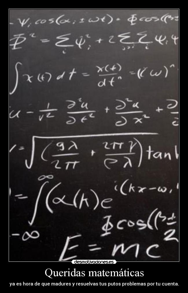 Queridas matemáticas -