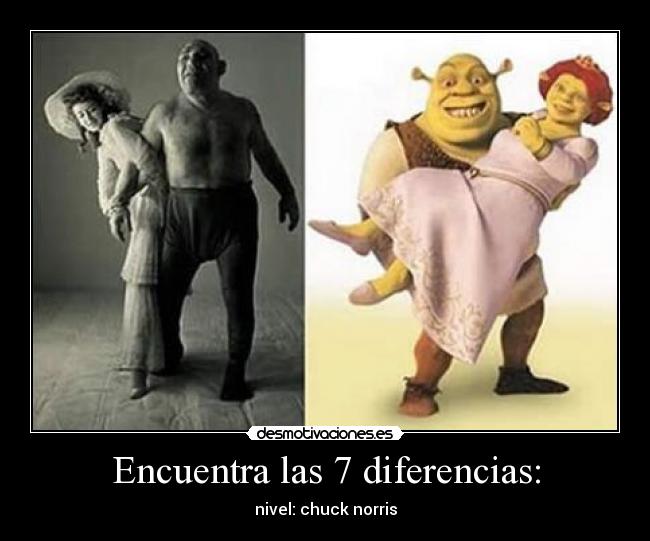 Encuentra las 7 diferencias: - nivel: chuck norris