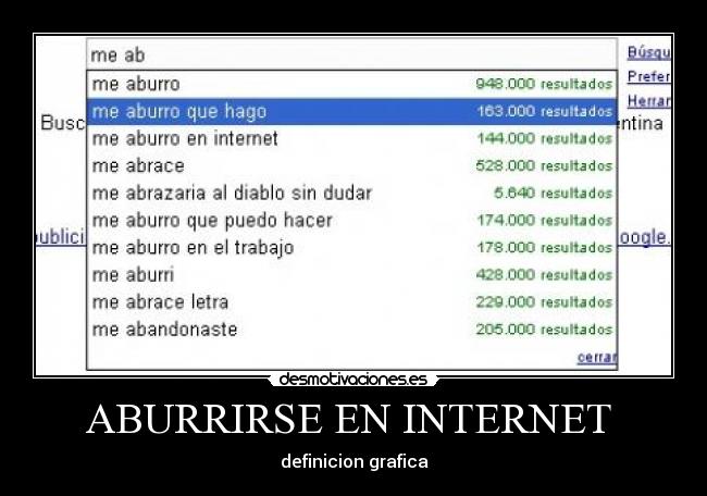 ABURRIRSE EN INTERNET - definicion grafica