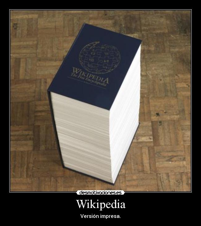 Wikipedia - Versión impresa.