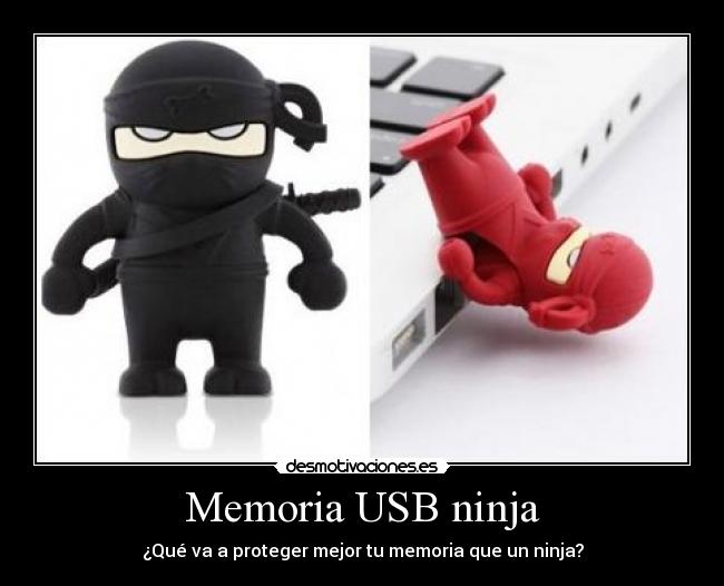 Memoria USB ninja - ¿Qué va a proteger mejor tu memoria que un ninja?