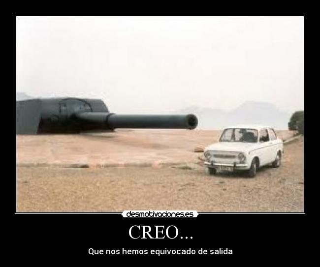 CREO... - Que nos hemos equivocado de salida