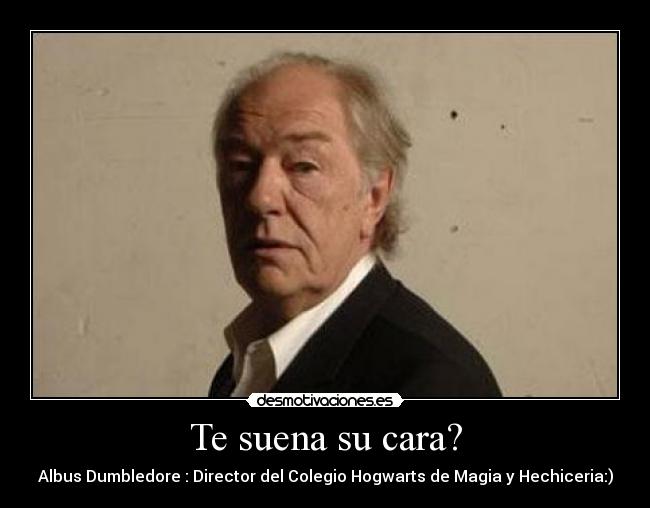 Te suena su cara? - Albus Dumbledore : Director del Colegio Hogwarts de Magia y Hechiceria:)