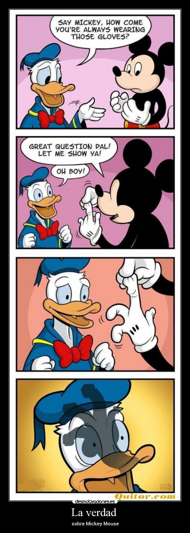 carteles raton rata mickey mouse verdad desmotivaciones