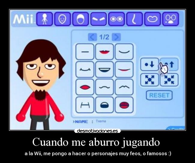 carteles wii mii famosos aburrimiento desmotivaciones