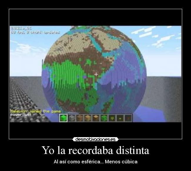 carteles minecraft tierra cubo esfera desmotivaciones