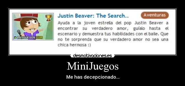 MiniJuegos - Me has decepcionado...