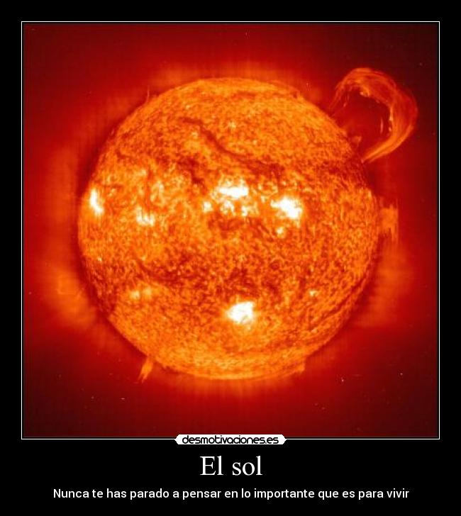 El sol - Nunca te has parado a pensar en lo importante que es para vivir