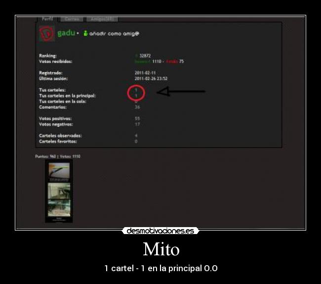 Mito - 1 cartel - 1 en la principal O.O