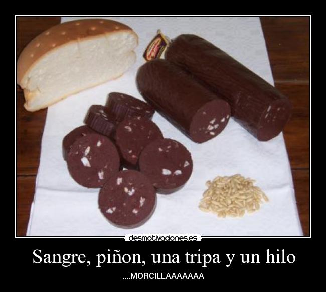 Sangre, piñon, una tripa y un hilo - 