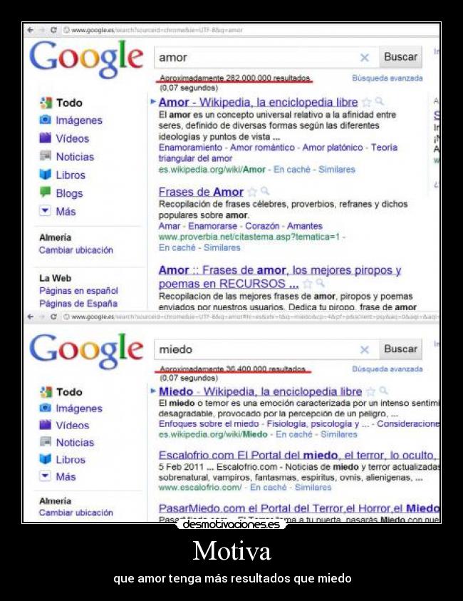 Motiva - que amor tenga más resultados que miedo