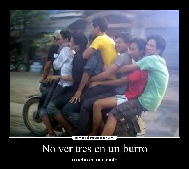 No ver tres en un burro - 