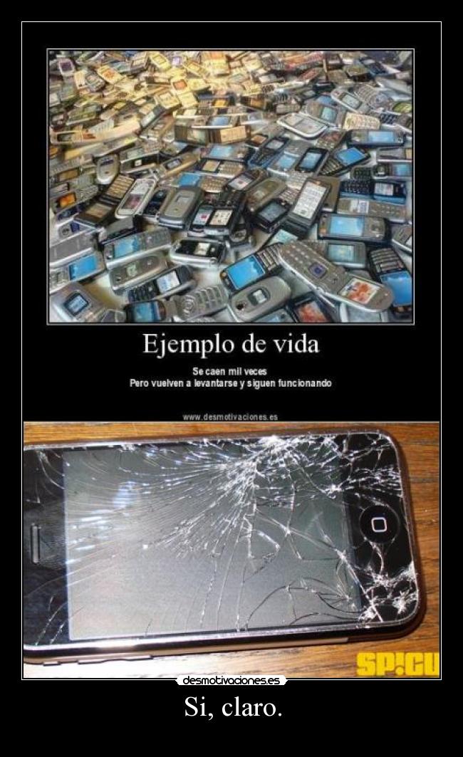 carteles movil iphone roto cartel desmotivaciones