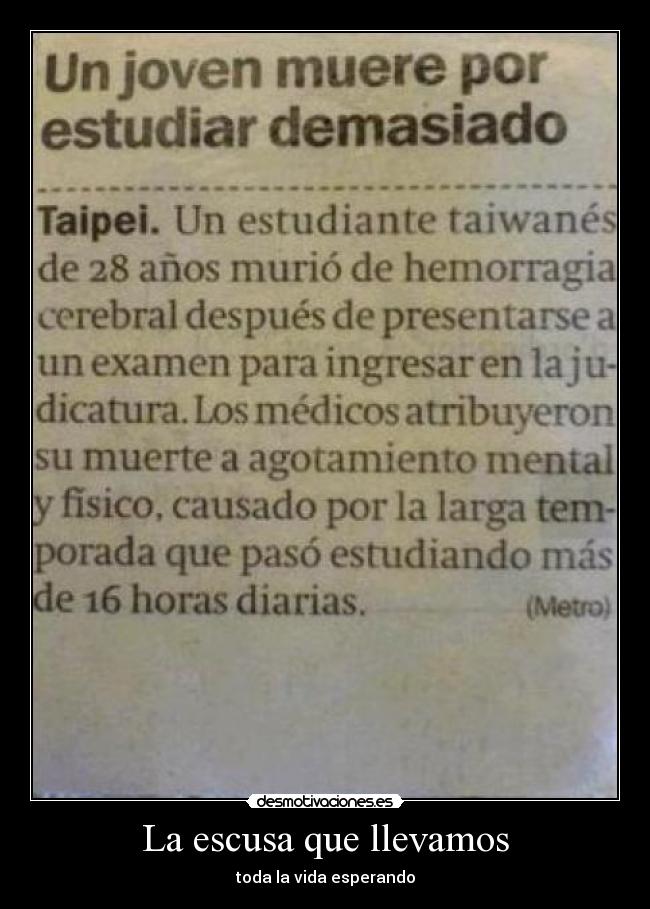 La escusa que llevamos - 