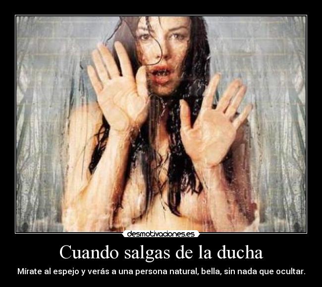 carteles ducha desmotivaciones