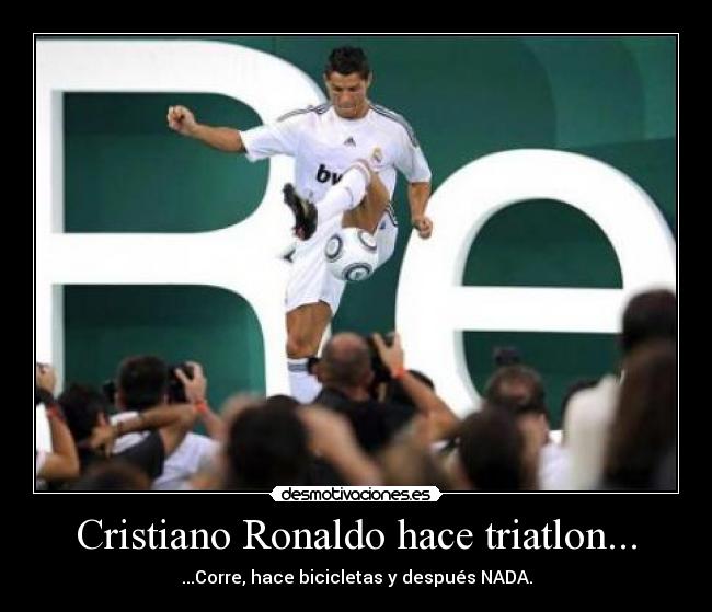 Cristiano Ronaldo hace triatlon... -