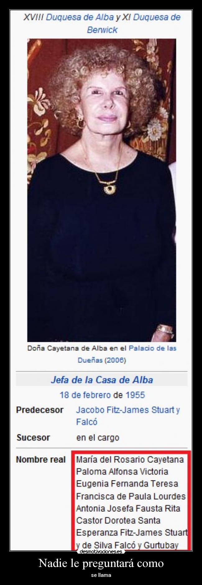 Nadie le preguntará como -