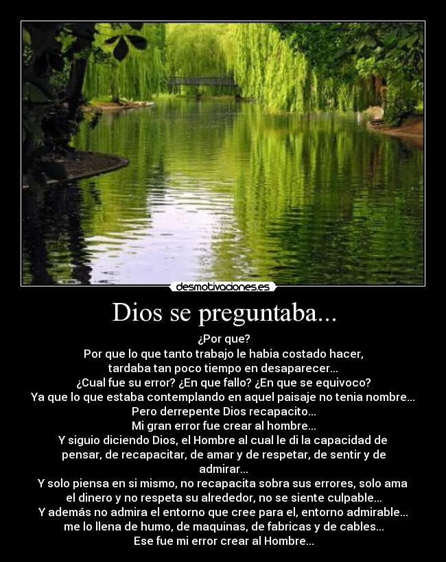 Dios se preguntaba... -