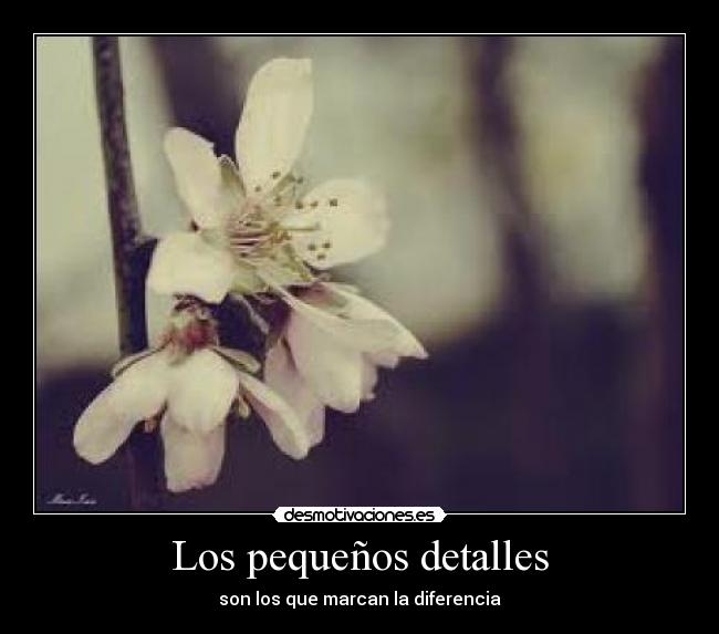 Los pequeños detalles - son los que marcan la diferencia