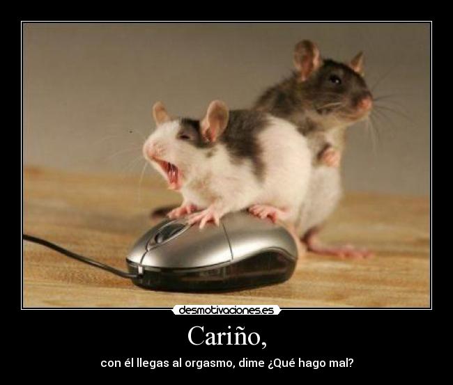 Cariño, - con él llegas al orgasmo, dime ¿Qué hago mal?