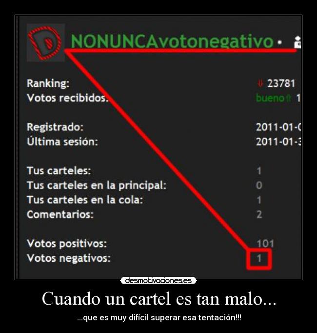 Cuando un cartel es tan malo... - ...que es muy difícil superar esa tentación!!!