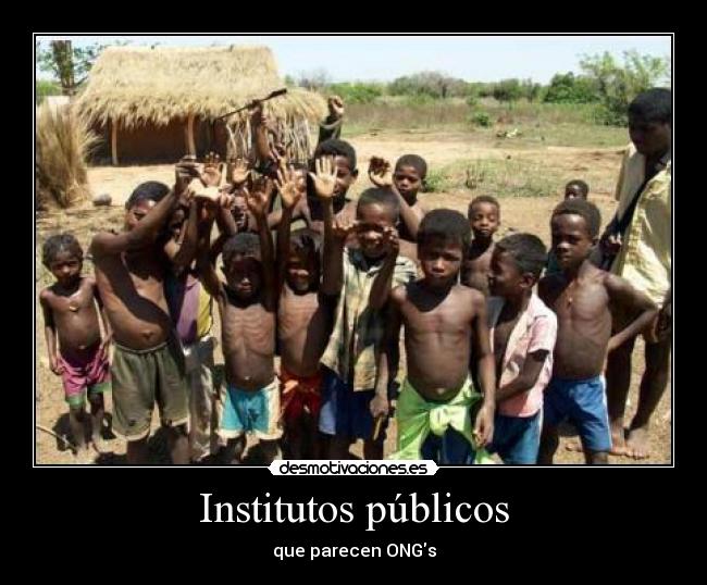 Institutos públicos - que parecen ONGs