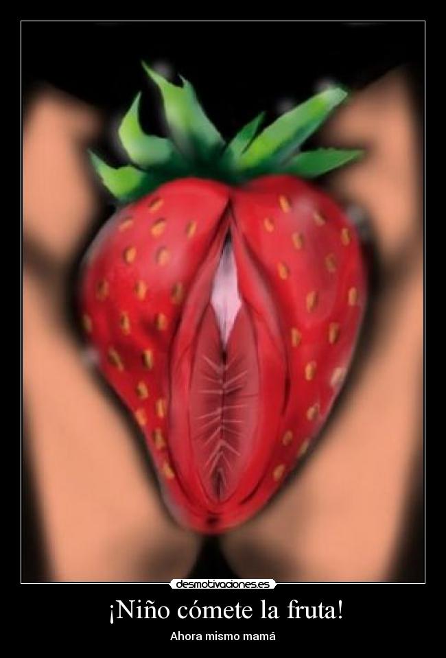 ¡Niño cómete la fruta! -