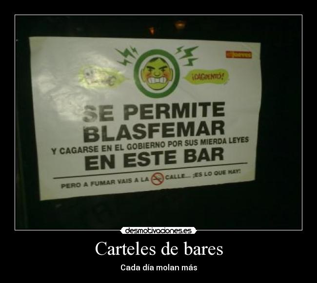 Carteles de bares - 