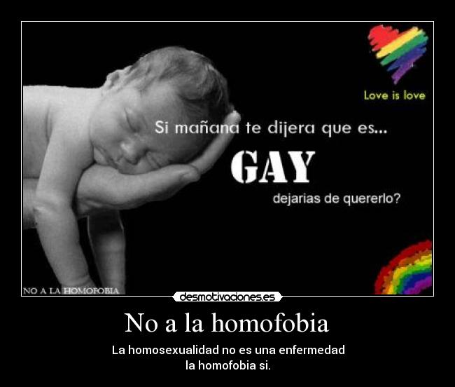 No a la homofobia - La homosexualidad no es una enfermedad
la homofobia si.