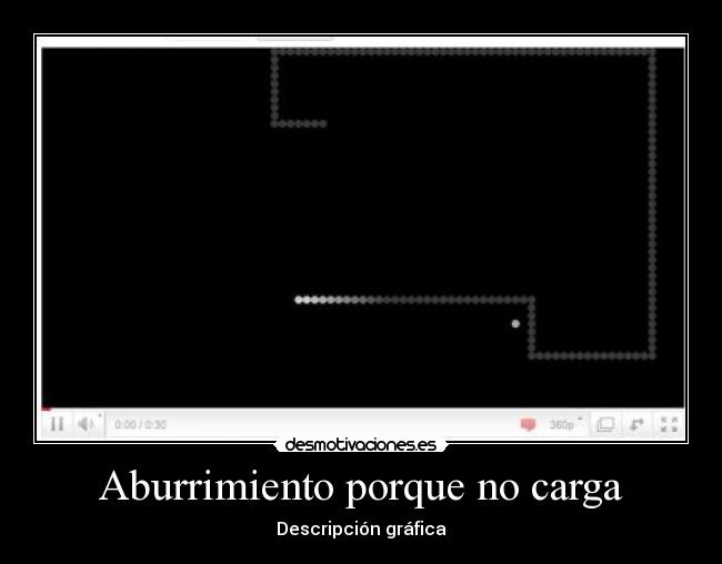 Aburrimiento porque no carga -