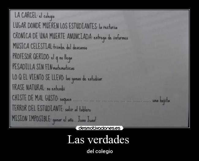 Las verdades  - 