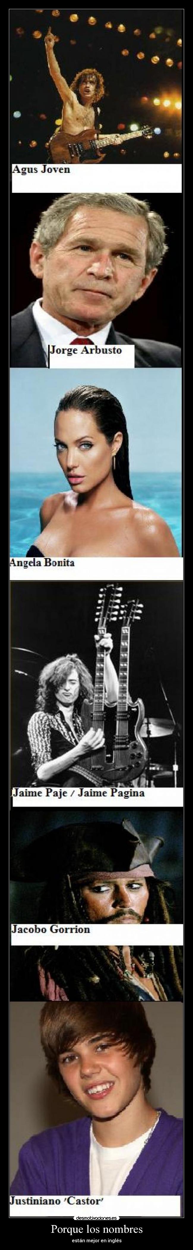 Porque los nombres -