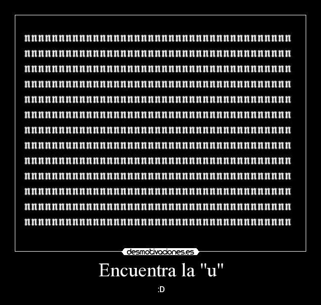 Encuentra la u - :D