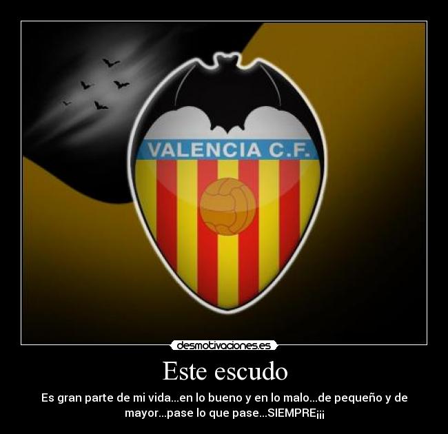 Este escudo - Es gran parte de mi vida...en lo bueno y en lo malo...de pequeño y de
mayor...pase lo que pase...SIEMPRE¡¡¡