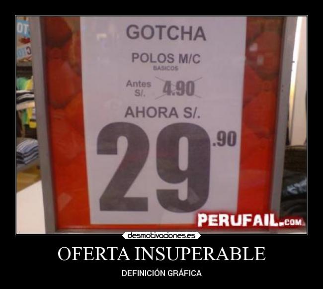 OFERTA INSUPERABLE - DEFINICIÓN GRÁFICA