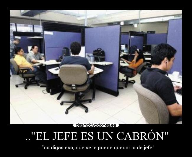 ..EL JEFE ES UN CABRÓN - ...no digas eso, que se le puede quedar lo de jefe