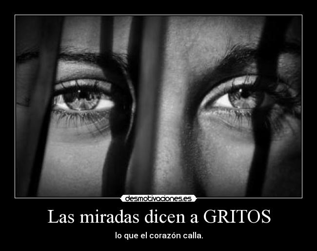Las miradas dicen a GRITOS -