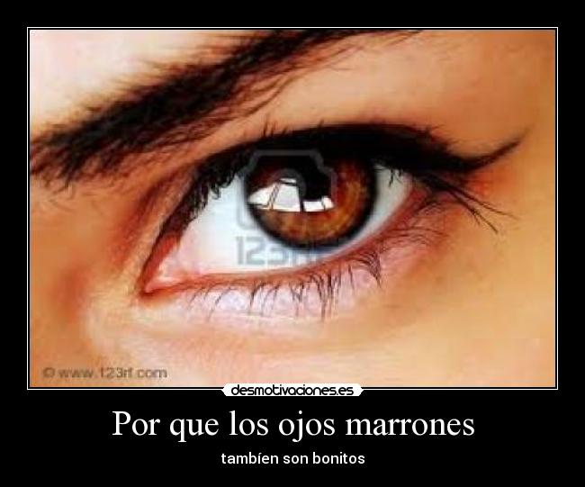 Por que los ojos marrones - tambíen son bonitos