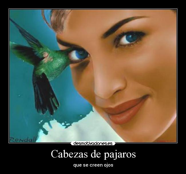 Cabezas de pajaros - que se creen ojos