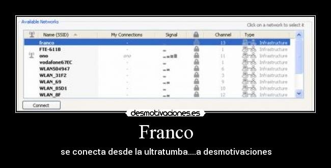 Franco - se conecta desde la ultratumba....a desmotivaciones