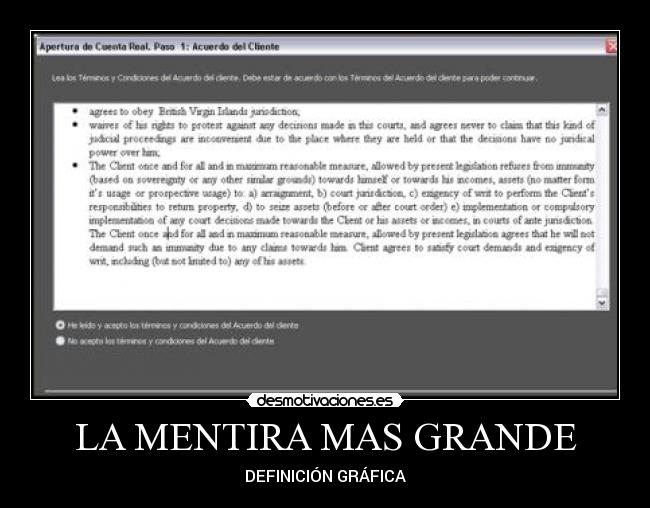 LA MENTIRA MAS GRANDE - DEFINICIÓN GRÁFICA