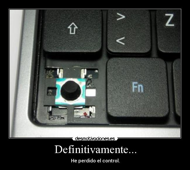 Definitivamente... - He perdido el control.