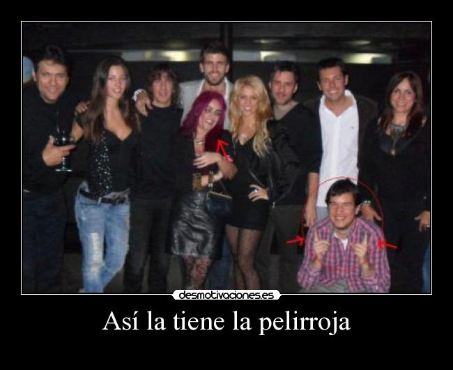 Así la tiene la pelirroja -