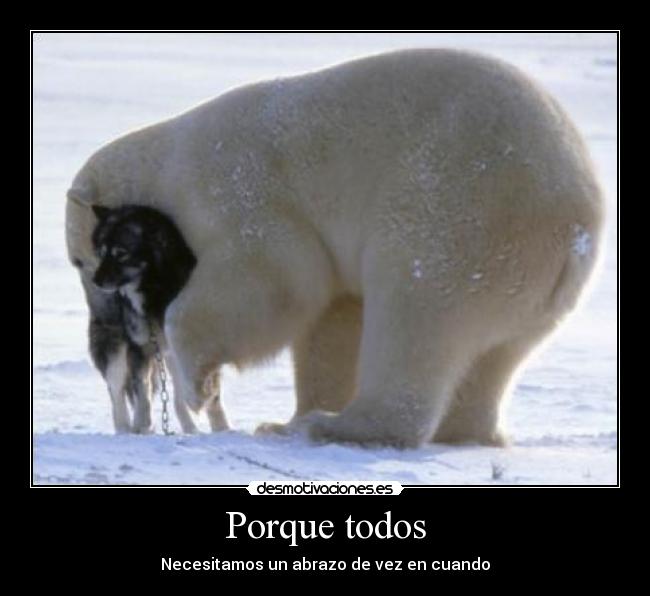 Porque todos - Necesitamos un abrazo de vez en cuando