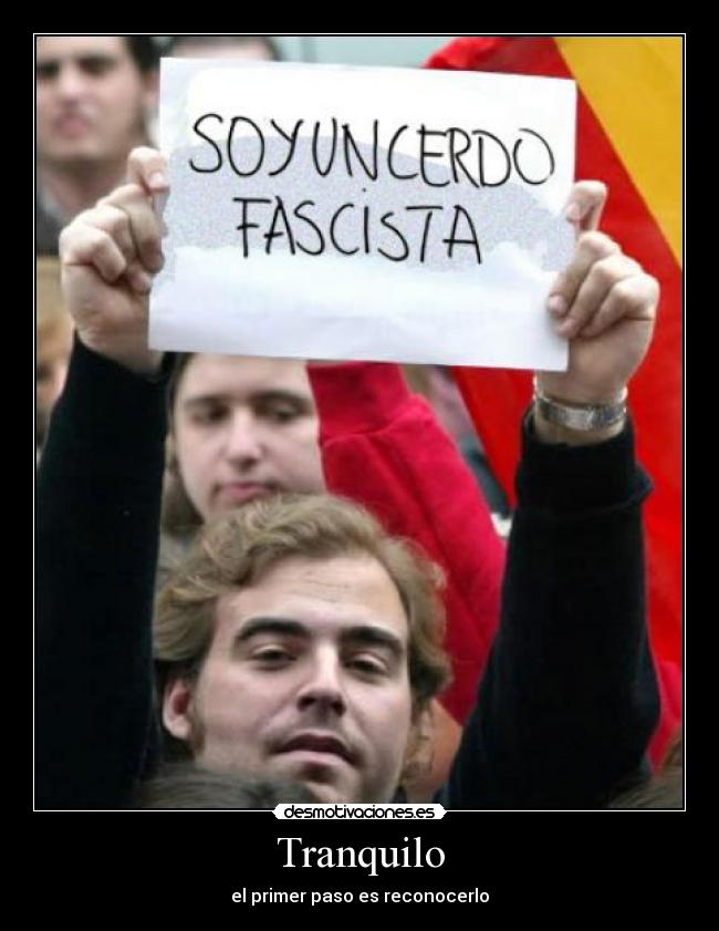 Tranquilo - el primer paso es reconocerlo