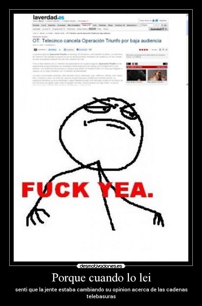 Porque cuando lo lei -