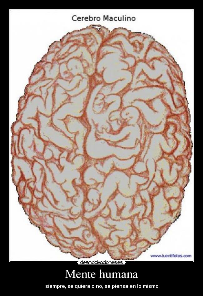 Mente humana - siempre, se quiera o no, se piensa en lo mismo
